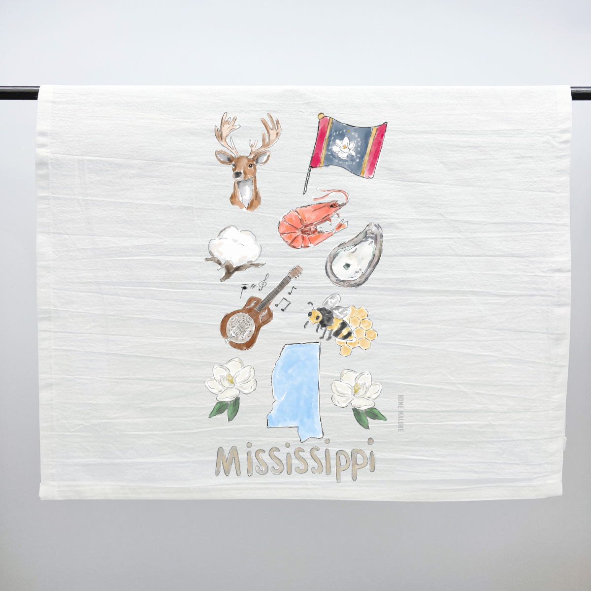Mississippi Icons Tea Towel