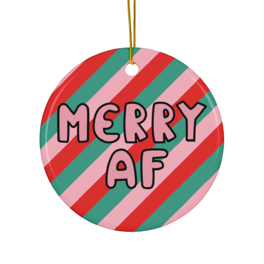 Merry AF Ornament